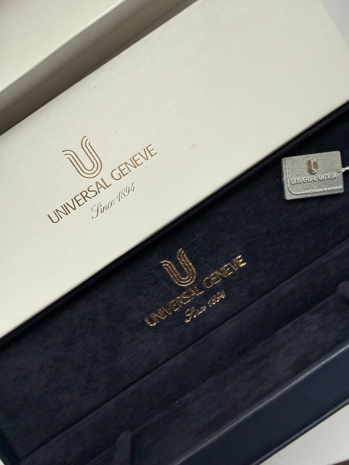 Universal Genève Skeleton Original box. Mechanical. Lizard strap.