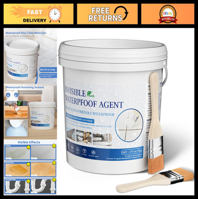 Transparent Waterproof Coating 175 Oz, Invisible Water-Based Sealant for Indoor