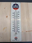 VINTAGE STANDARD FUEL OILS 11" GAS & OIL ADVERTISING THERM SIGN AMACO STATION