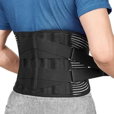 Men Women Adjustable Lower Back Brace Lumbar Support Waist Belt Pain Relief US
