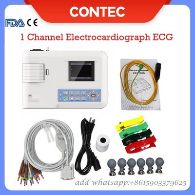 CONTEC EKG-Gerät, digitales Einkanal-12-Kanal-Elektrokardiograph ECG100G