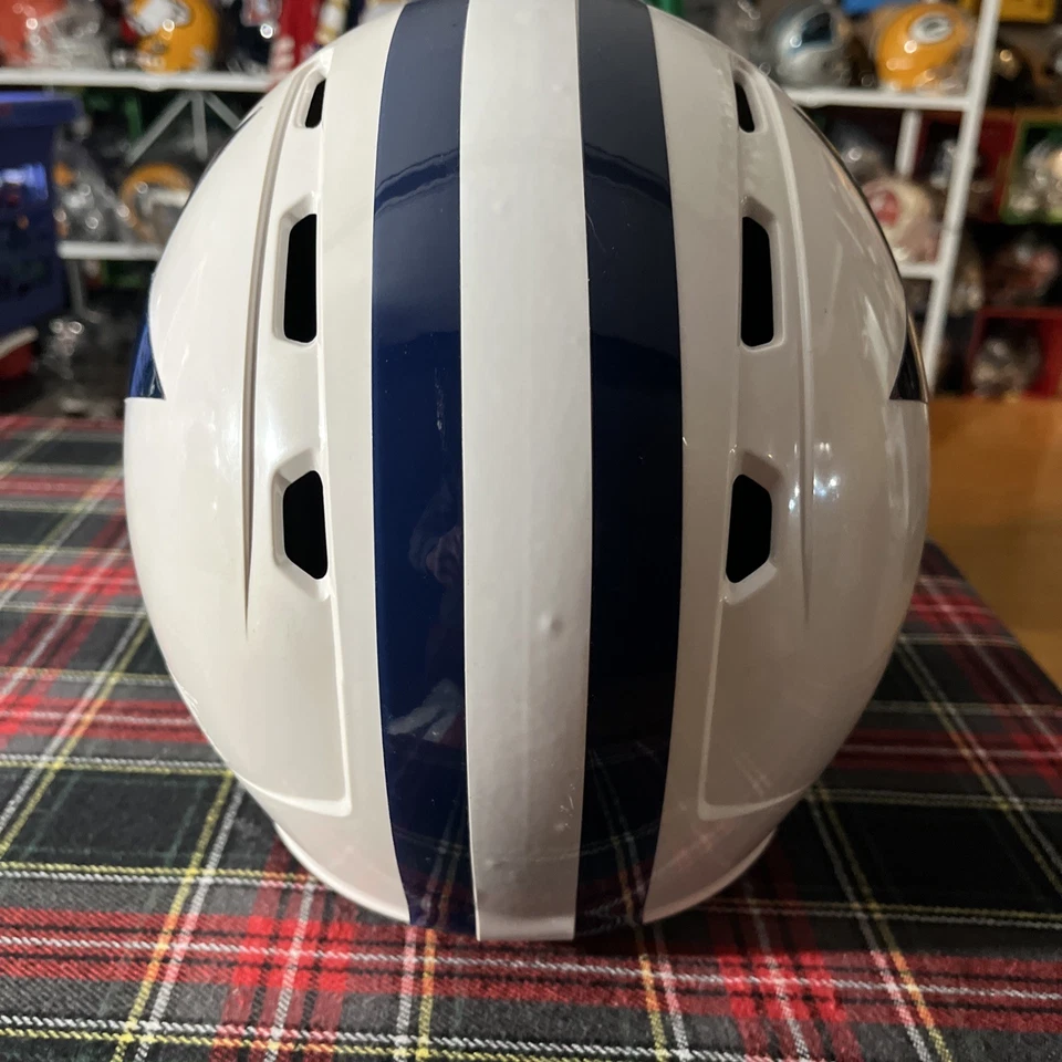 Casco de fútbol americano blanco tamaño completo Dallas Cowboys 2011 calcomanías T/B de Rawlings Foto 4 de 4