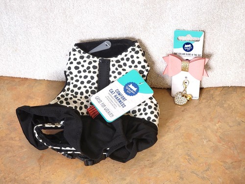 Whisker City Cat Easy Release Harness NWT & Collar Accessories 14-18" #G - 第 1/7 張圖片