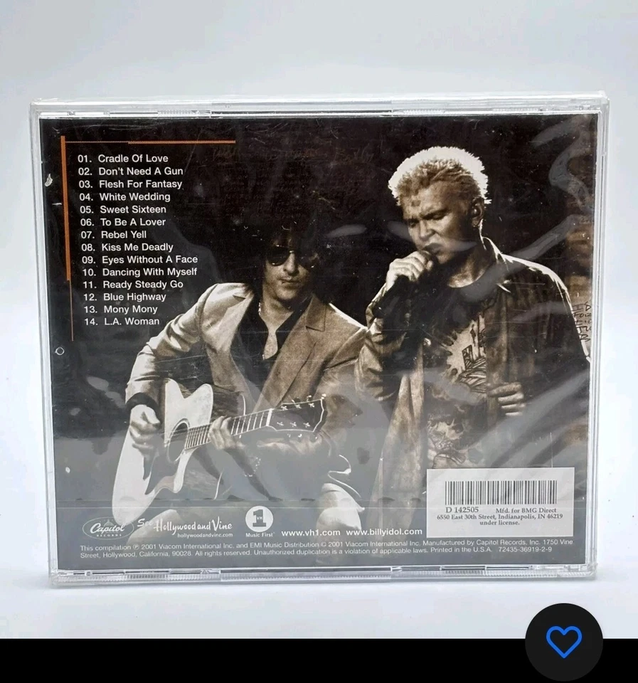 VH1 Storytellers by Billy Idol (CD, 2001) NEW SEALED Foto 2 de 2