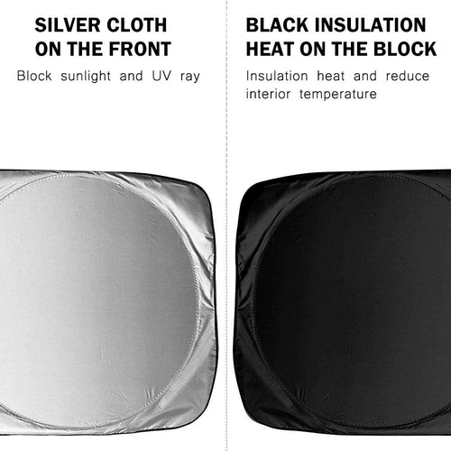 59 X 27.5" Foldable Car Window Windshield Sun Shade Shield Cover Visor UV Block - Picture 17 of 19