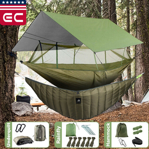 Camping Hammock With Mosquito Net Under Quilt Blanket/ Rainfly