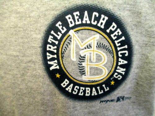 Myrtle Beach Pelicans 2007 Baseball Men's Jansport Large 2 Sided Tee Shirt NWT - Imagen 2 de 9