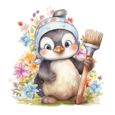 Hobbyfun 3D-Sticker XXL – Pinguine (30x30 Cm), Für Schultüten, Deko & Basteln