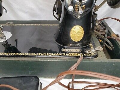 Vintage - De Luxe Family Sewing Machine, Case, Foot Pedal Vintage - De Luxe Family Sewing Machine, Case, Foot Pedal