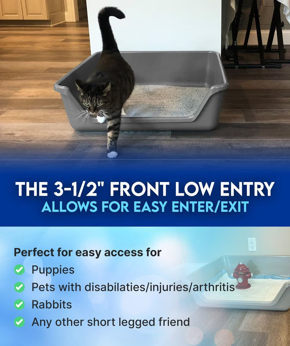 Senior Cat Litter Box, XLarge,Gray eBay