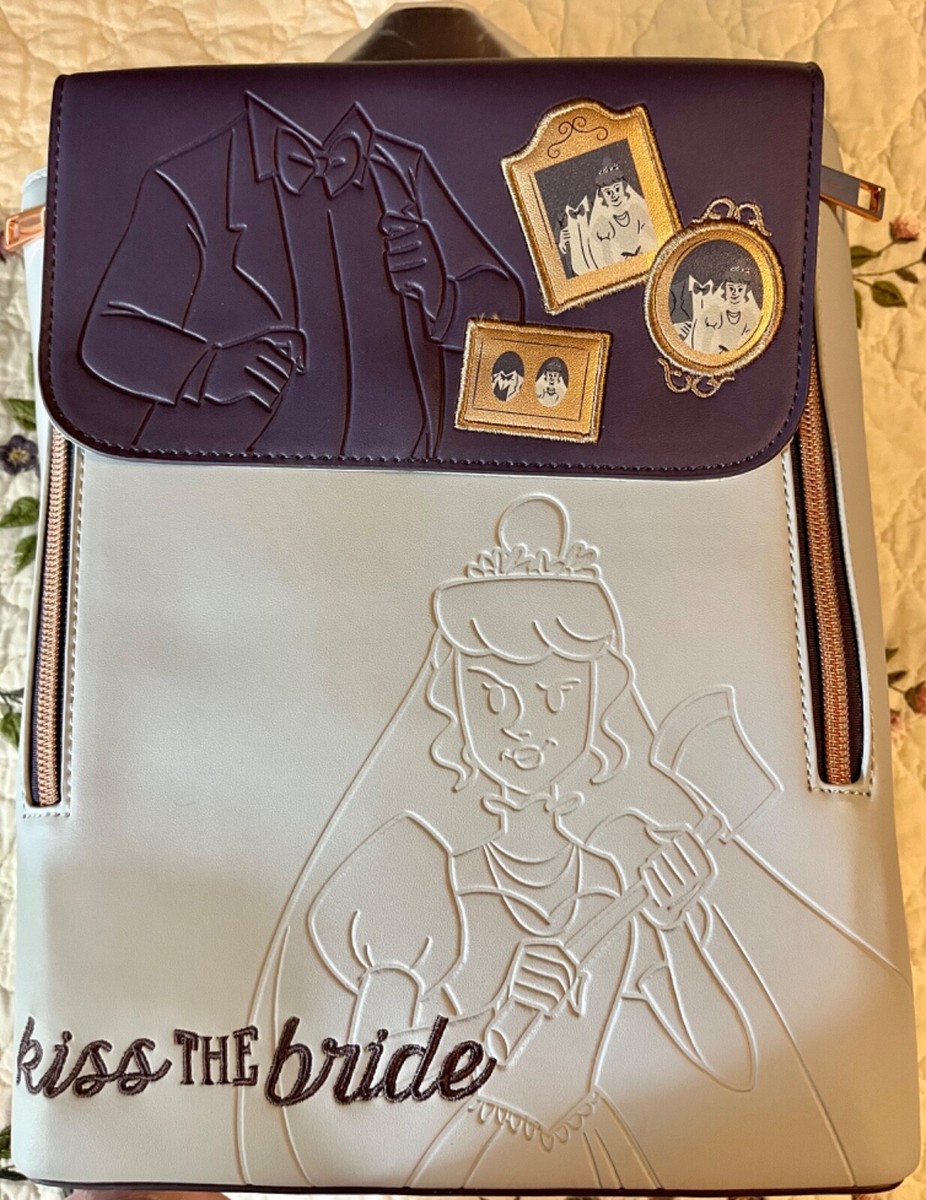 Disney Haunted Mansion Kiss the Bride Backpack Matching Bride Ears Brand New Haunted Mansion Kiss The Bride Backpack Purse With Tags  main image 4