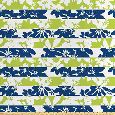 Blumen Satin Stoff als Meterware Natur Bloom Silhouette