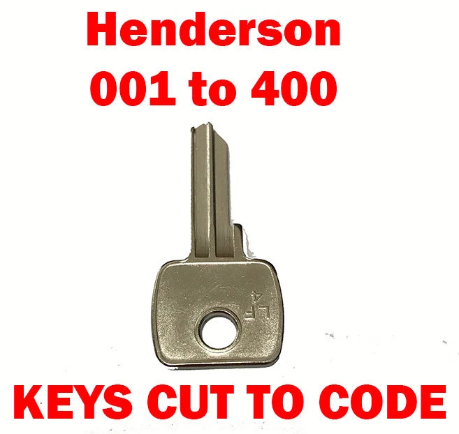2 x Henderson 001 to 400 Garage Door Replacement Keys Cut to Code