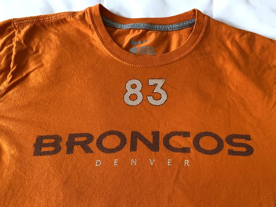 Nike - Camiseta deportiva naranja grande para hombre NFL Denver Broncos Wes Welker #83 Foto 3 de 4