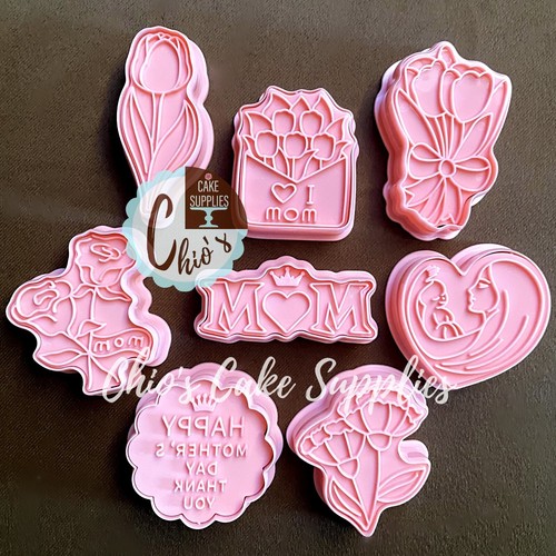 Happy Mother's Day Cookie Cutter With Embosser Stamp 16 pcs. Set - Picture 3 of 8