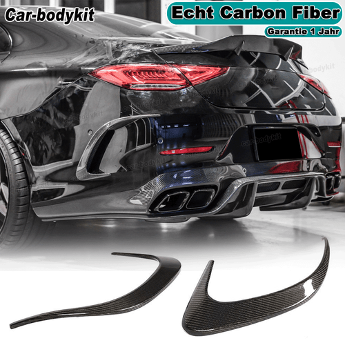Carbon Fiber Rear Fin Flaps Spoiler Canards For Mercedes C257 CLS350 CLS53  - Picture 1 of 12
