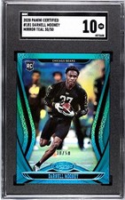 Darnell Mooney 2020 Certified Rookie Mirror Teal 30/50 SGC 10 GEM MINT