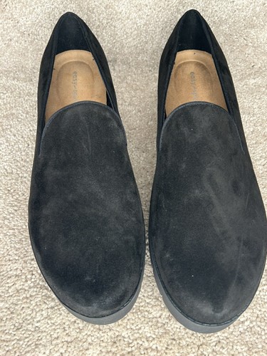 Scarpe mocassini slip on Easy Spirit Onward da donna taglia 11 in camoscio nero - Foto 2 di 8