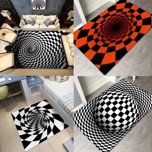 3d Bottomless Hole Shaggy Carpet Non Slip Rug Living Room Floor Mats Area Rugs Ebay