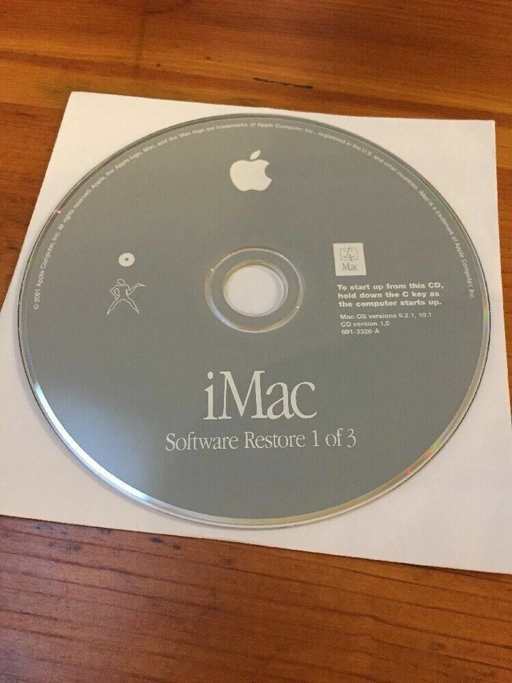 Vtg 2001 iMac Macintosh OS 9.2.1 10.1 Puma Software Restore Install Discs CDs - Image 2 of 4