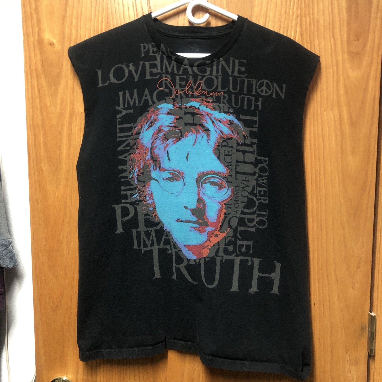 mens vintage t shirt xl John Lennon Cutoff Ultra Rare… Gem