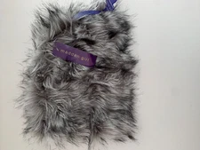 Steve Madden Infinity Scarf Faux Fur Gray Black  Neck Wrap NWT