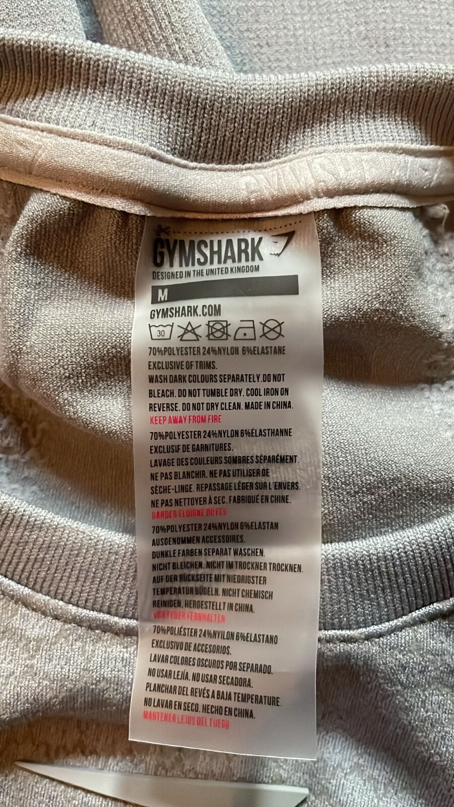 Gymshark Grey medium RARE Onyx V2 T-Shirt image 7