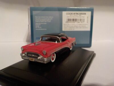 Modèle Réduit Buick Century 1955 à L'échelle 1/87 - Rouge Et Noir, Neuf, Par Oxford Diecast