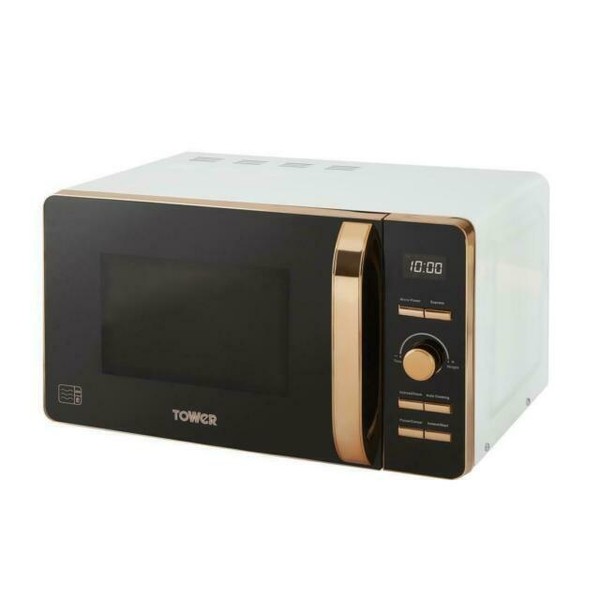 Tower T24021W Rose Gold Digital 20L 800W Solo Microwav for sale  