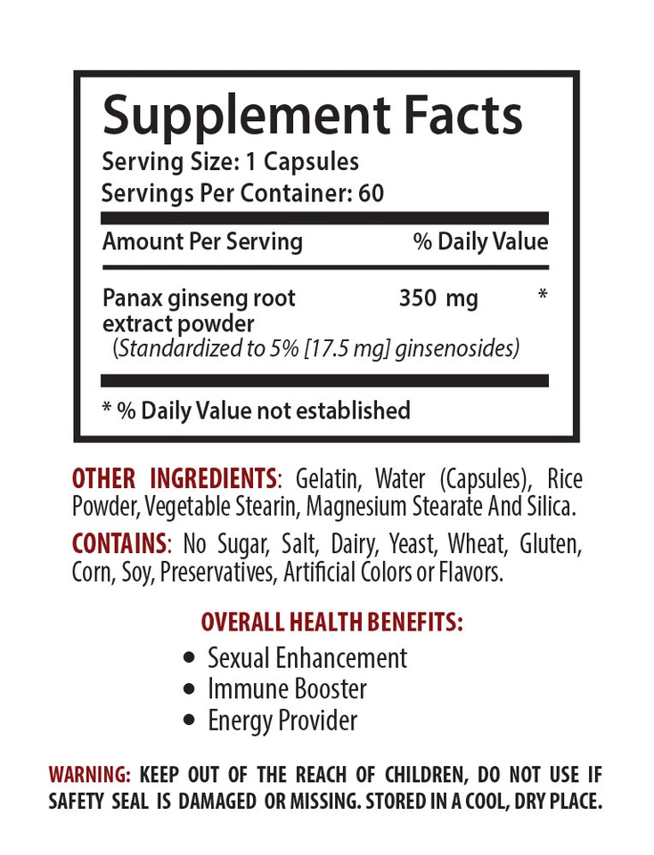 Energy boost natural - ACAI BERRY-KOREAN GINSENG COMBO 2B - cápsula raíz de maca roja Foto 2 de 4