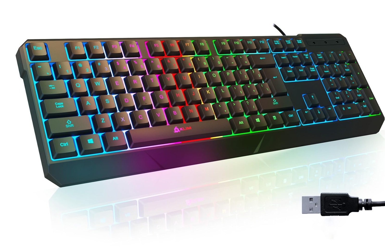 2024 Chroma Gaming Keyboard Wired USB Durable Ergonomic Waterproof Design