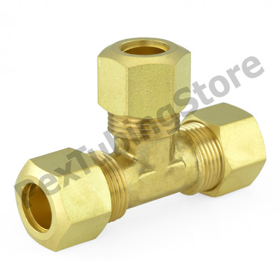 1/2'' x 1/2'' x 1/2'' OD Tube (Lead-Free) Brass Compression Tee Fitting