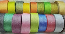Pack of 10 ~ Glitter, Sparke Ribbons ~ Free P&P ~ Bundle ~ Lots of Colours