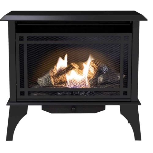 Pleasant Hearth Ventless 30,000 BTU 燃气壁炉双燃料,燃气灶,黑色 — 第 2/4 张图片