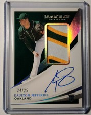 2021 Panini Immaculate Daulton Jefferies Rookie Patch Auto (RPA) #'d 24/25
