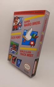 NES - Super Mario Bros. / Duck Hunt / World Class Track Meet - Box Cover ONLY