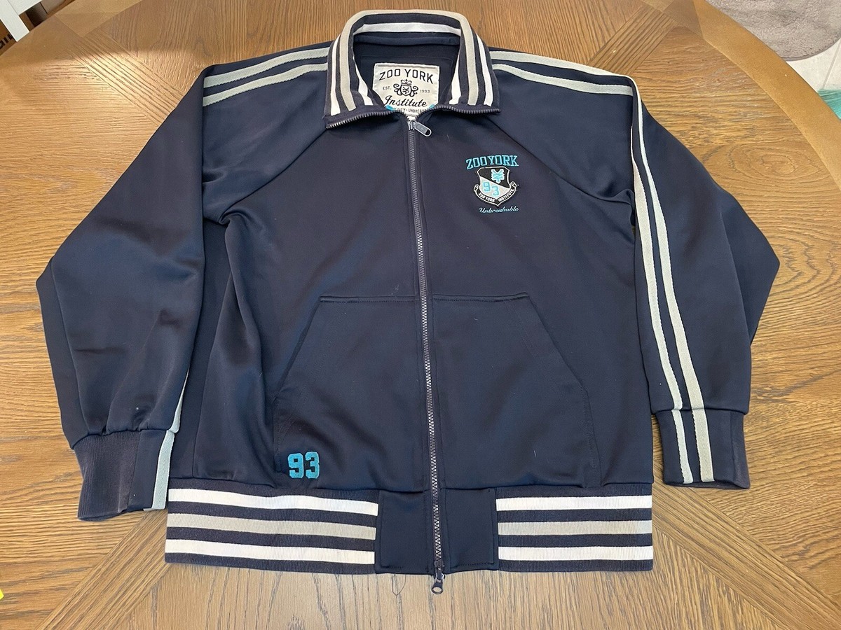 Vintage Y2K Zoo York Zip Up Jacket Embroidered Blue Large