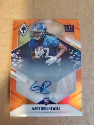 2021 Phoenix Gary Brightwell Orange Autograph Rookie Auto RC #42/50 Giants !!!