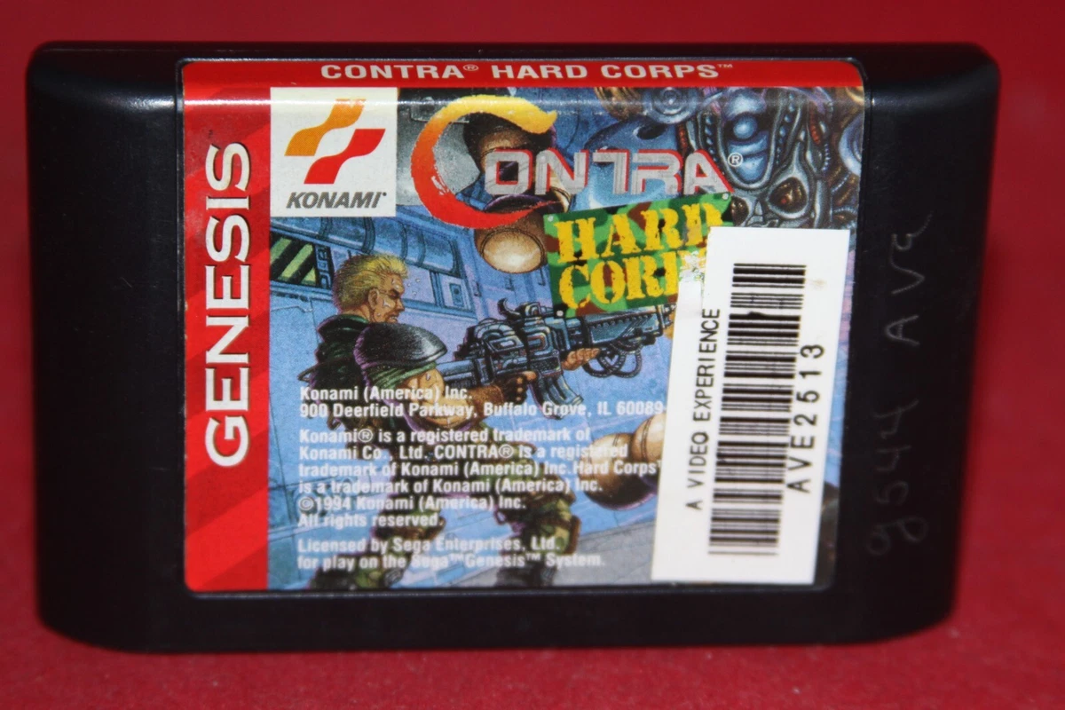 Contra Hard Corps Sega Genesis 1994 Game Cartridge Made in Japan