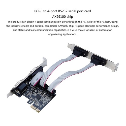 RS232 PCIExpress PCIe to 2 Serial DB9P Adapter Card DB25 Parallel AX99100 - Picture 5 of 7