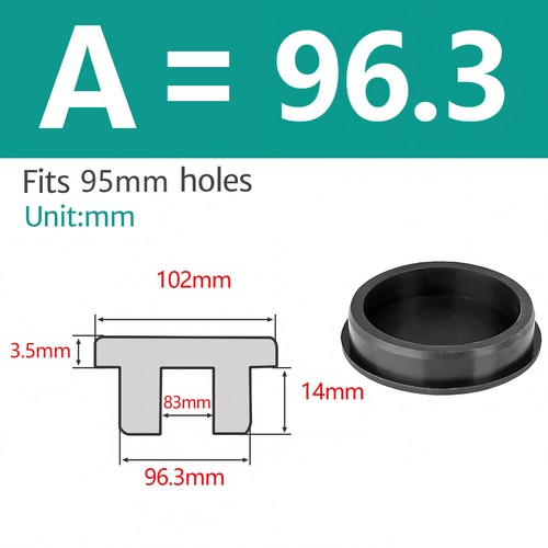 Black Silicone Rubber Round Hole Plugs Blanking End Cap Tube Pipe Insert Bungs - Picture 70 of 94