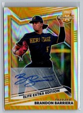 2022 Panini Elite Extra Edition  gold Holo Prizm Auto #’d/10 Brandon Barriera