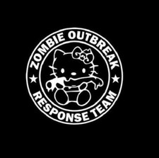 Hello Kitty Zombie Outbreak Response Team Die Cut Vinyl Car Decal Sticker