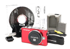 Olympus Pen Lite E-PL3 Digital Camera 12.3MP Mirrorless Body MFT Red Tested Jpn