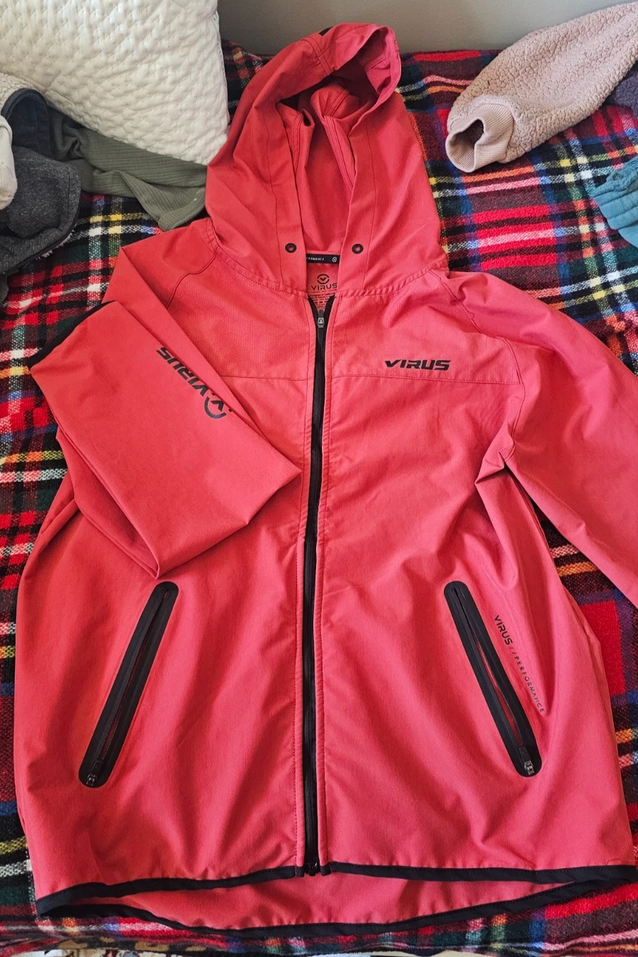 Men's new VIRUS - Co22 | AIRFLEX - Hood Jacket Cranberry red Medium