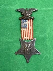 GAR EARLY 1880s    CIVIL WAR GAR MEMBERSHIP BADGE  number V61827 worn ribbon