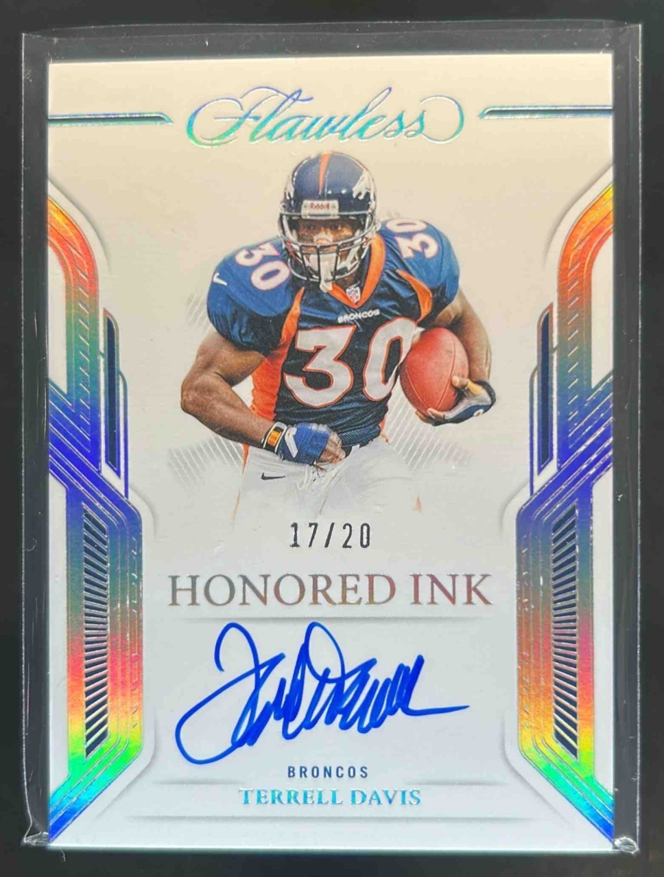 2024 Panini Flawless Terrell Davis 2023 Football - Honored Ink Auto #/20 #1