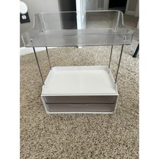 Delamu Bathroom Organizer Storage, 2-Tier 2-Drawer Makeup Organizer Countertop