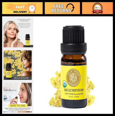 Organic Helichrysum Italicum Essential Oil 10ml - Skin Care, Wrinkles, Scars, Br
