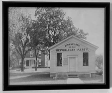 Vintage Framed Photograph Birthplace of the Republican Party Ripon Wisconsin